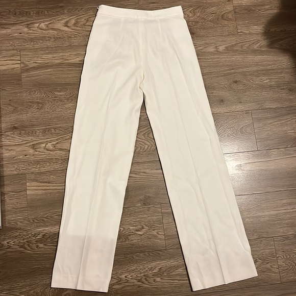 Massimo Dutti ivory wide leg trousers - Picture 4 of 6